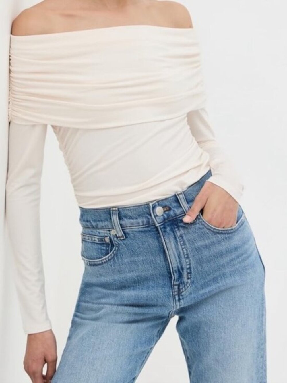 Reformation Florentina Knit Off-The-Shoulder Top NWT
